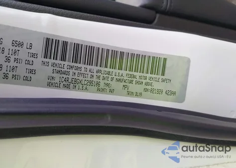 2020 Jeep Grand Cherokee Limited 4X2 из США, поврежденный, VIN 1C4RJEBGXLC295106